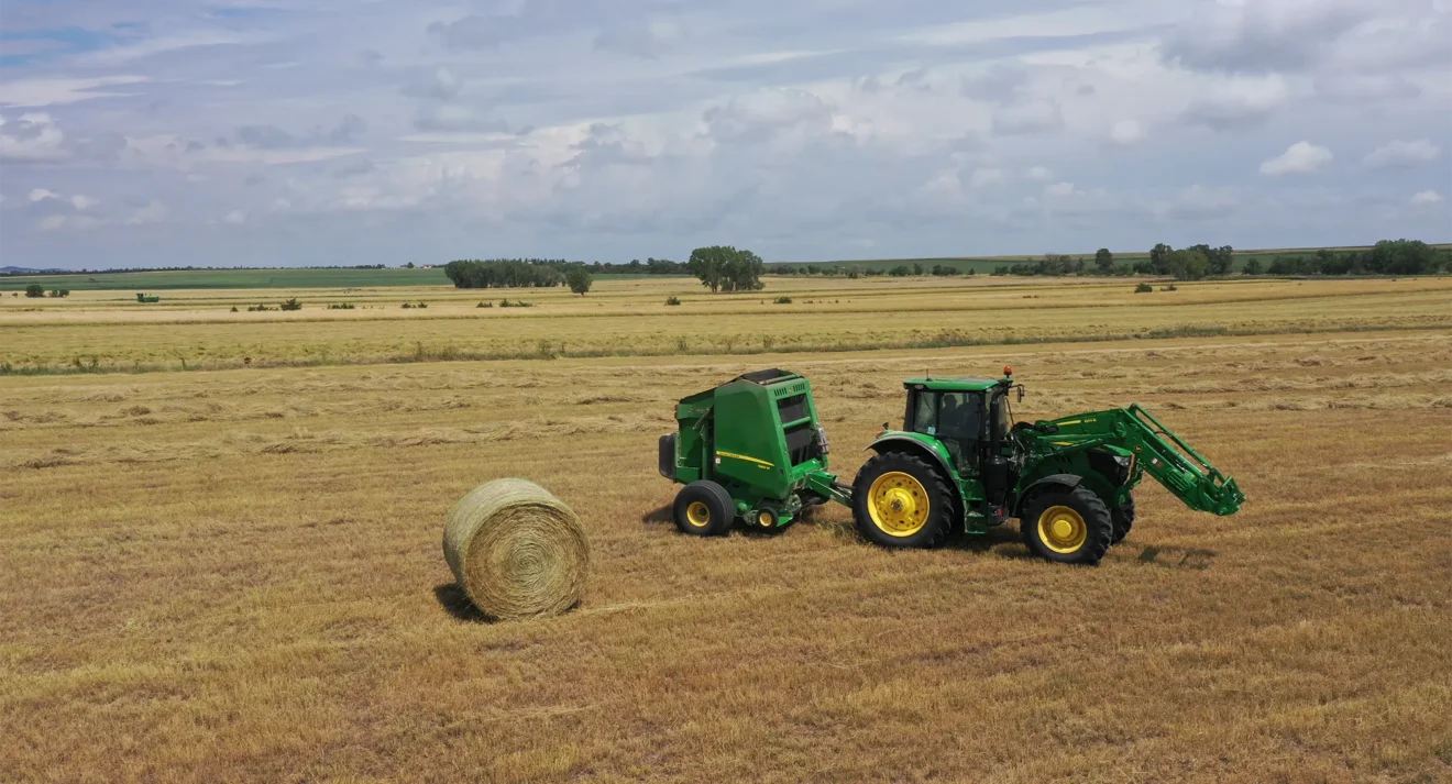 Hay Baler in an open field