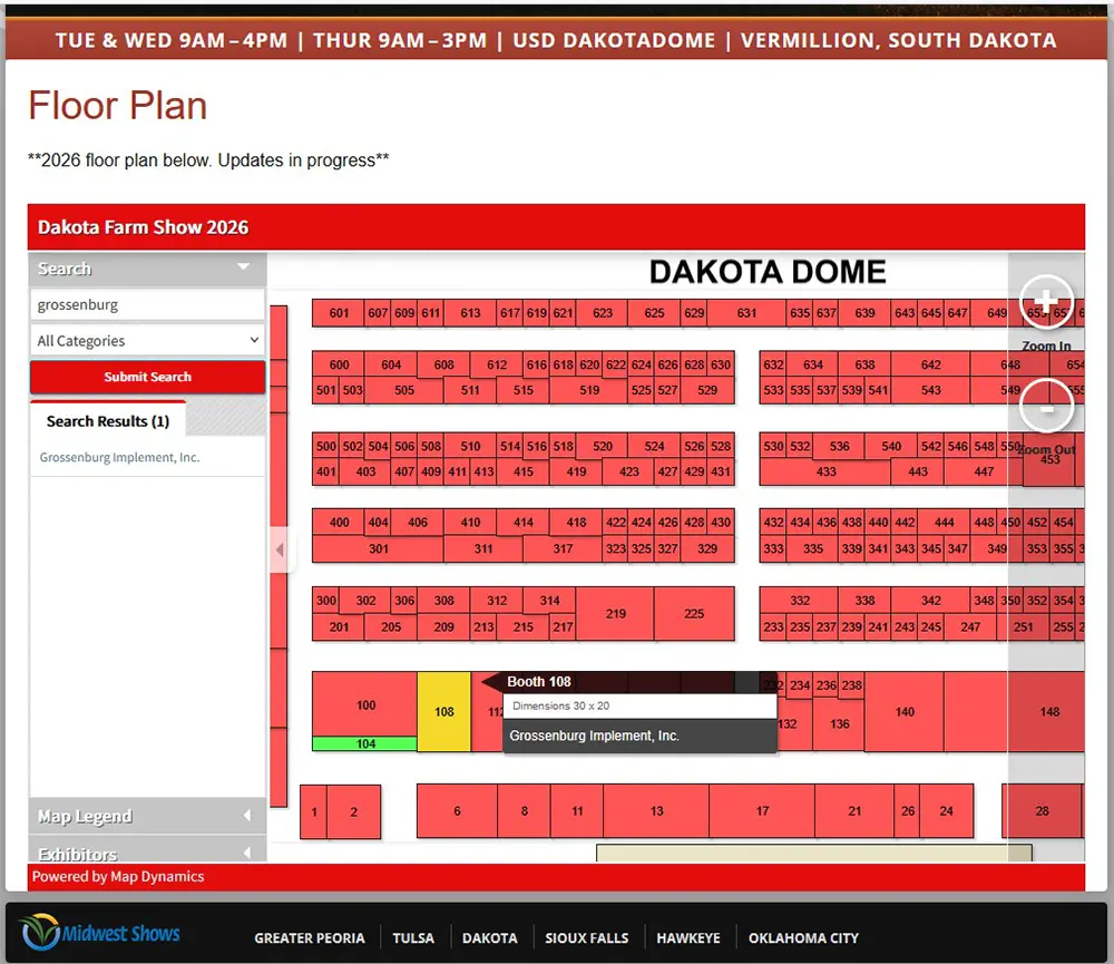 Dakota Dome Farm Show Seating Chart