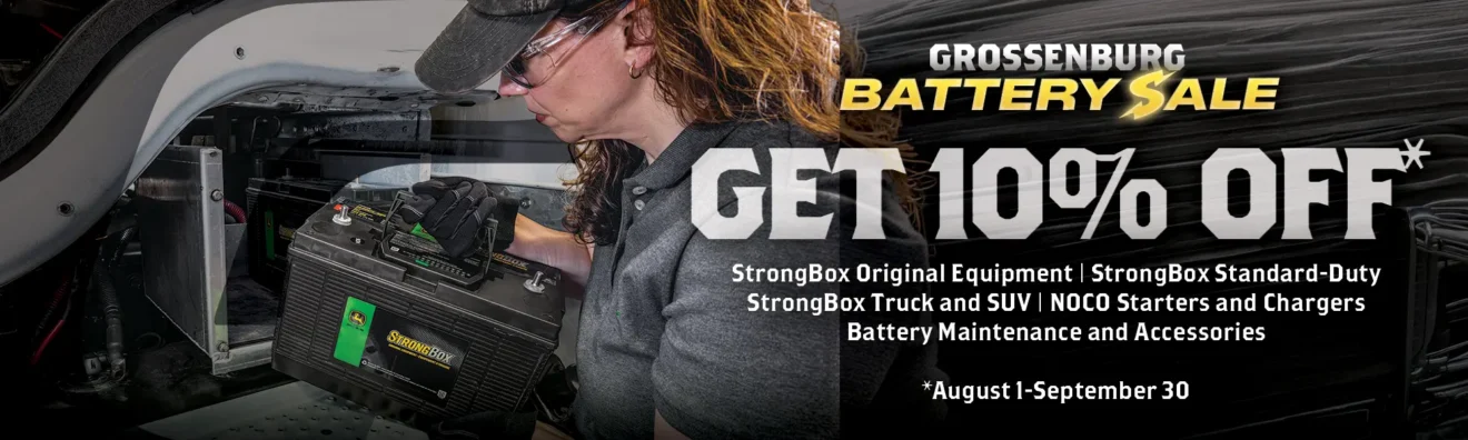 10 percent off battery sale